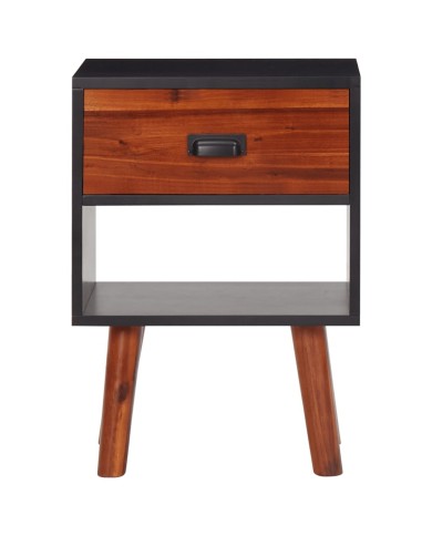 Bois d'acacia massif Table de chevet 40x30x57 cm
