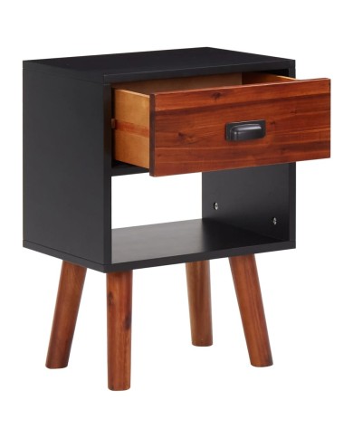 Bois d'acacia massif Table de chevet 40x30x57 cm