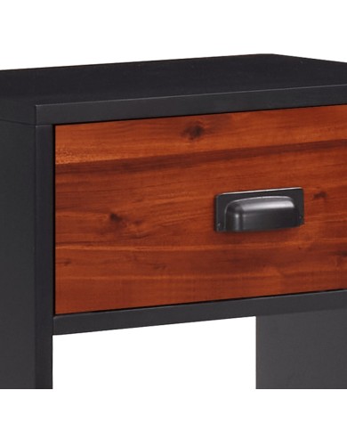 Bois d'acacia massif Table de chevet 40x30x57 cm