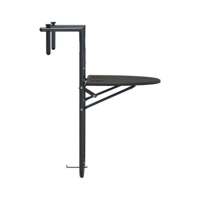 Table de balcon Marron 60x64x83,5 cm Plastique Aspect de rotin