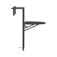Table de balcon Marron 60x64x83,5 cm Plastique Aspect de rotin