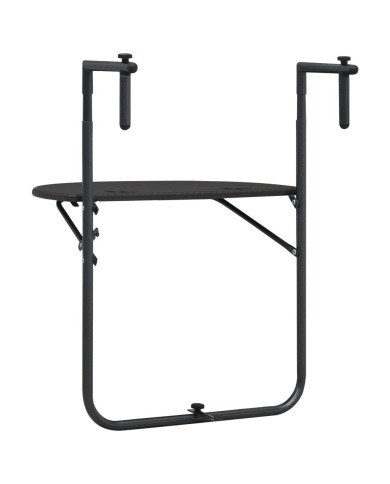 Table de balcon Marron 60x64x83,5 cm Plastique Aspect de rotin