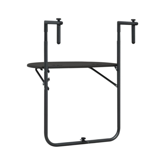 Table de balcon Marron 60x64x83,5 cm Plastique Aspect de rotin