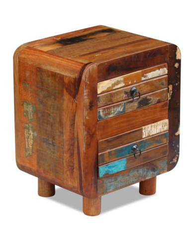 Table de chevet Bois de récupération massif 43 x 33 x 51 cm