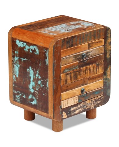 Table de chevet Bois de récupération massif 43 x 33 x 51 cm