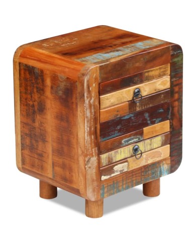 Table de chevet Bois de récupération massif 43 x 33 x 51 cm