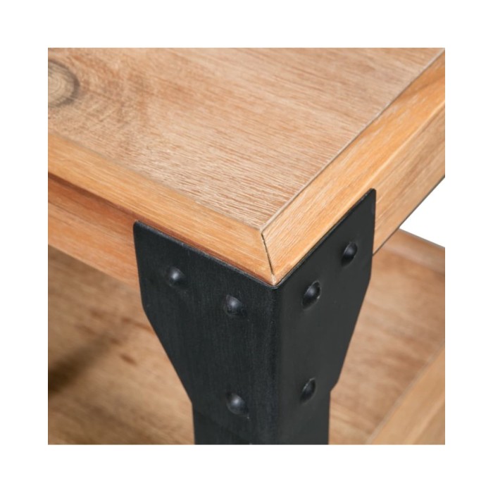 Table de chevet Bois d'acacia Acier 40 x 30 x 54 cm      