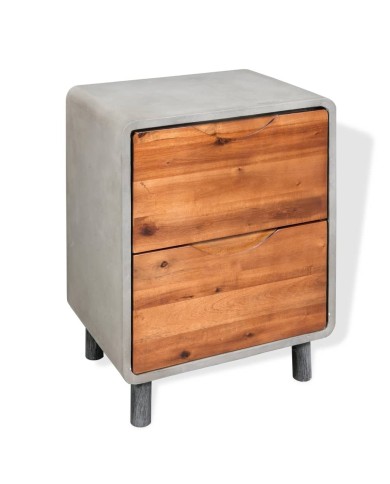 Table de chevet Bois d'acacia massif 40 x 30 x 50 cm
