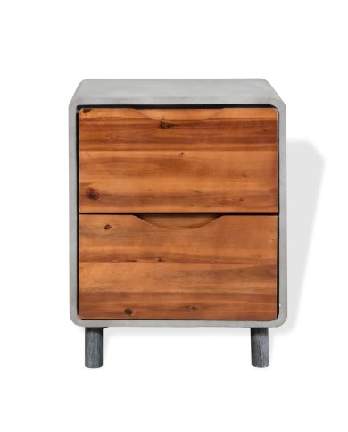 Table de chevet Bois d'acacia massif 40 x 30 x 50 cm