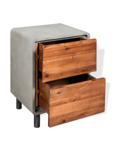 Table de chevet Bois d'acacia massif 40 x 30 x 50 cm