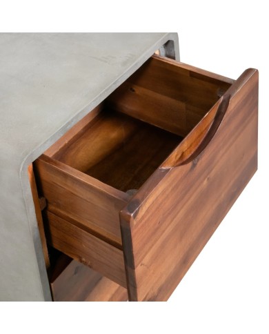 Table de chevet Bois d'acacia massif 40 x 30 x 50 cm