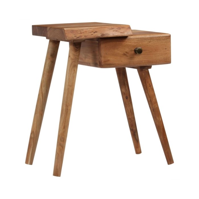 Table de chevet Bois d'acacia massif 45 x 32 x 55 cm