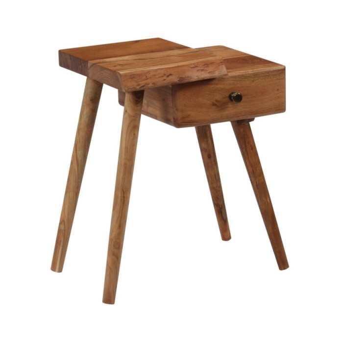 Table de chevet Bois d'acacia massif 45 x 32 x 55 cm