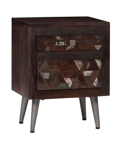 Table de chevet Bois de récupération solide 40 x 30 x 50 cm