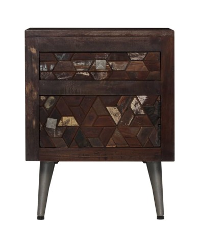 Table de chevet Bois de récupération solide 40 x 30 x 50 cm