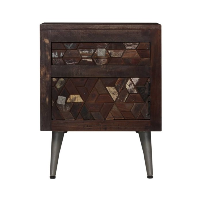 Table de chevet Bois de récupération solide 40 x 30 x 50 cm