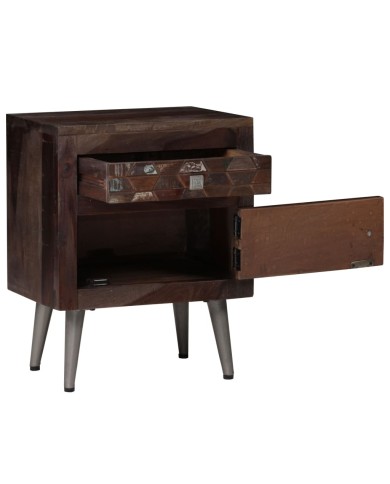 Table de chevet Bois de récupération solide 40 x 30 x 50 cm
