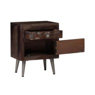 Table de chevet Bois de récupération solide 40 x 30 x 50 cm