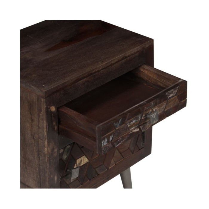 Table de chevet Bois de récupération solide 40 x 30 x 50 cm