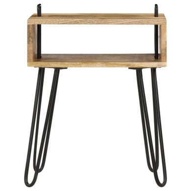 Table de chevet Bois de manguier massif 40 x 34 x 47 cm