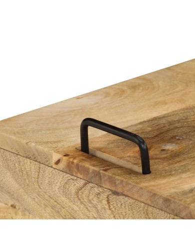 Table de chevet Bois de manguier massif 40 x 34 x 47 cm