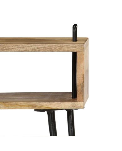 Table de chevet Bois de manguier massif 40 x 34 x 47 cm