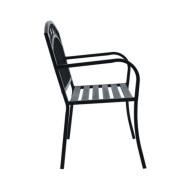 Banc de jardin 125 cm Noir Acier