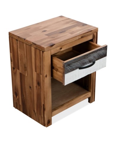 Table de chevet  40 x 30 x 48 cm Bois d'acacia massif
