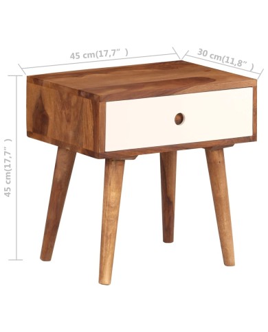 Table de chevet Bois massif de Sesham 45 x 30 x 45 cm