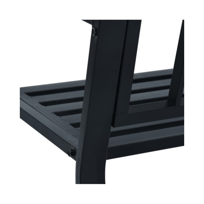 Banc de jardin 125 cm Noir Acier