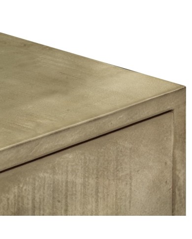 Table de chevet 45x35x48 cm Bois solide de manguier et fonte