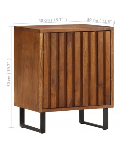 Table de chevet  40x30x50 cm Bois de manguier massif
