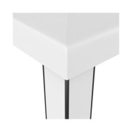 Tonnelle avec toit double 3x3 m Blanc