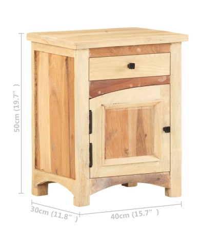 Table de chevet 40 x 30 x 50 cm Bois de récupération massif
