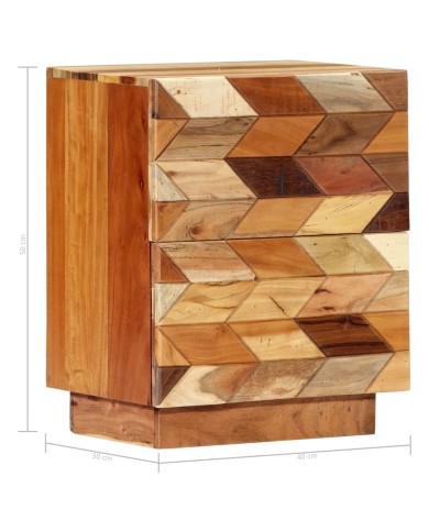 Table de chevet 40 x 30 x 50 cm Bois de récupération massif