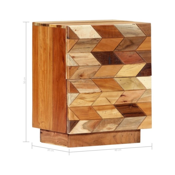 Table de chevet 40 x 30 x 50 cm Bois de récupération massif