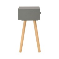 Table de chevet 2 pcs Gris Pin massif  