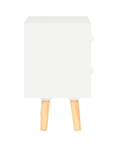 Tables de chevet 2 pcs Blanc 40 x 30 x 50 cm Pin massif