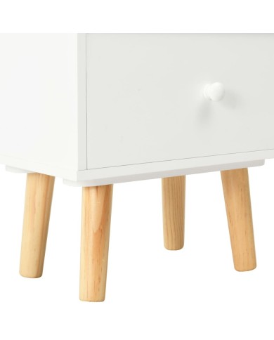 Tables de chevet 2 pcs Blanc 40 x 30 x 50 cm Pin massif