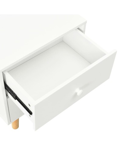 Tables de chevet 2 pcs Blanc 40 x 30 x 50 cm Pin massif