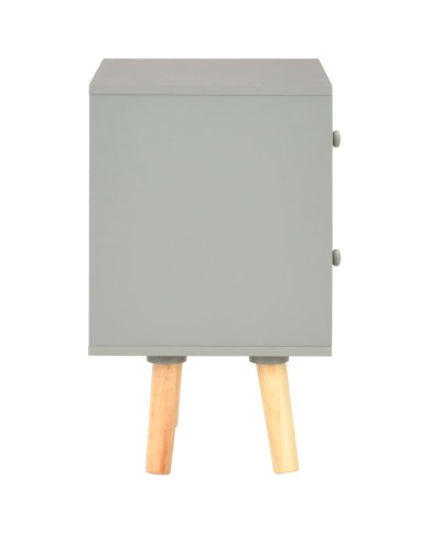 Tables de chevet 2 pcs Gris 40 x 30 x 50 cm Pin massif