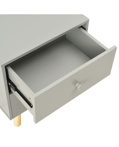 Tables de chevet 2 pcs Gris 40 x 30 x 50 cm Pin massif