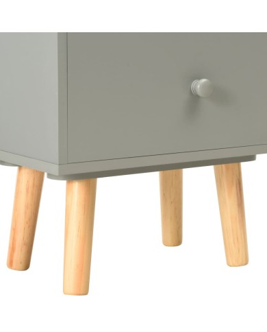 Tables de chevet 2 pcs Gris 40 x 30 x 50 cm Pin massif