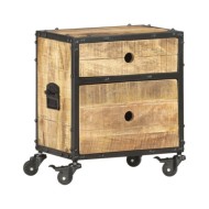 Table de chevet 40 x 30 x 50 cm Bois de manguier brut