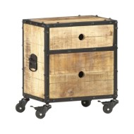 Table de chevet 40 x 30 x 50 cm Bois de manguier brut