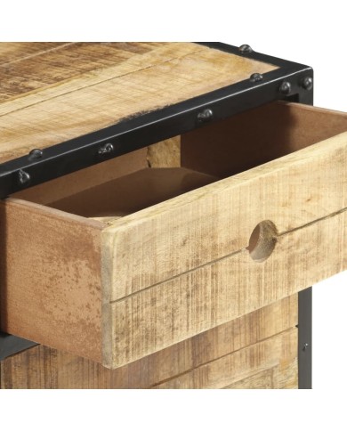 Table de chevet 40 x 30 x 50 cm Bois de manguier brut