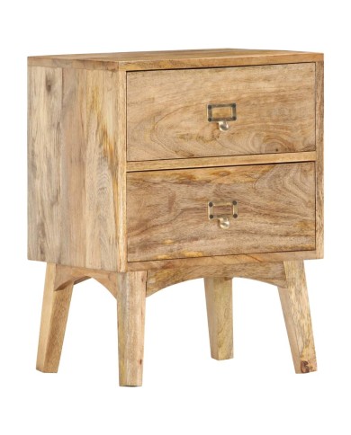 Table de chevet 40x35x55 cm Bois de manguier solide