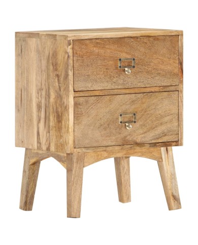 Table de chevet 40x35x55 cm Bois de manguier solide