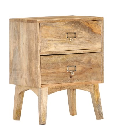 Table de chevet 40x35x55 cm Bois de manguier solide