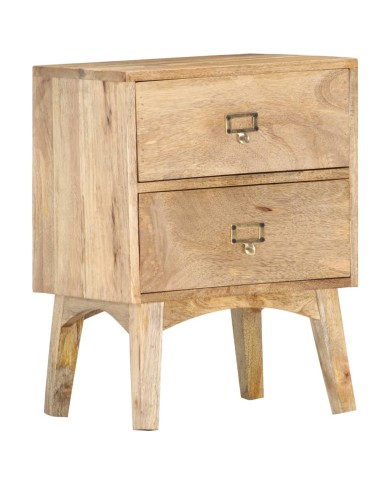Table de chevet 40x35x55 cm Bois de manguier solide